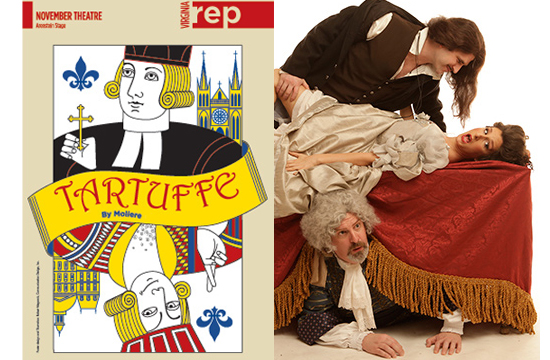 Tartuffe poster and actors at Virginia Rep