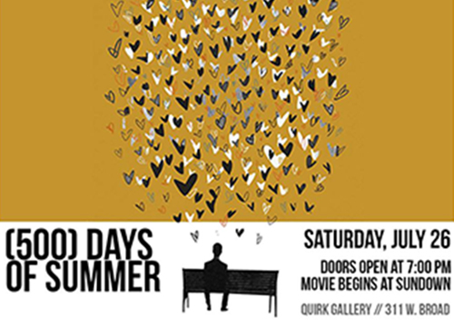 Lawn Chair Movie Series at Quirk Gallery - (500) Days of Summer