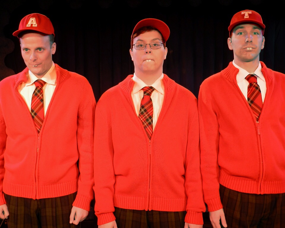 It's chipmunks. They're chipmunks. Chipmunks - (L to R) Kirk Sharpenstein as Frankie, Gordon Graham as Smudge, Ian Page as Sparky. Photo courtesy of Swift Creek Mill Theatre. 