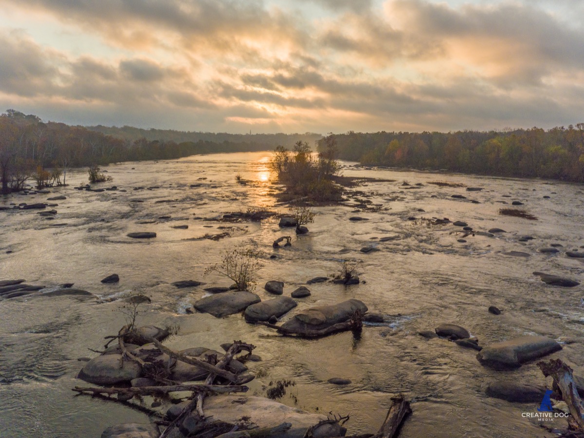 sunrise sunset richmond rapids james river