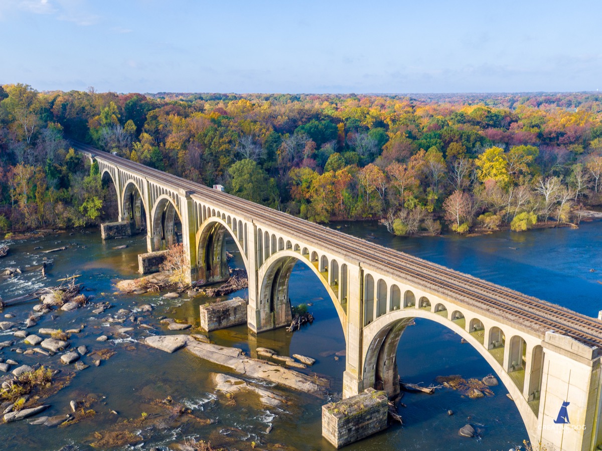 train trestle richmond fall james river bridge rva