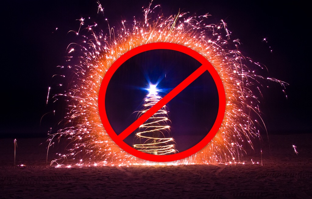 no to christmas tree fire spinning