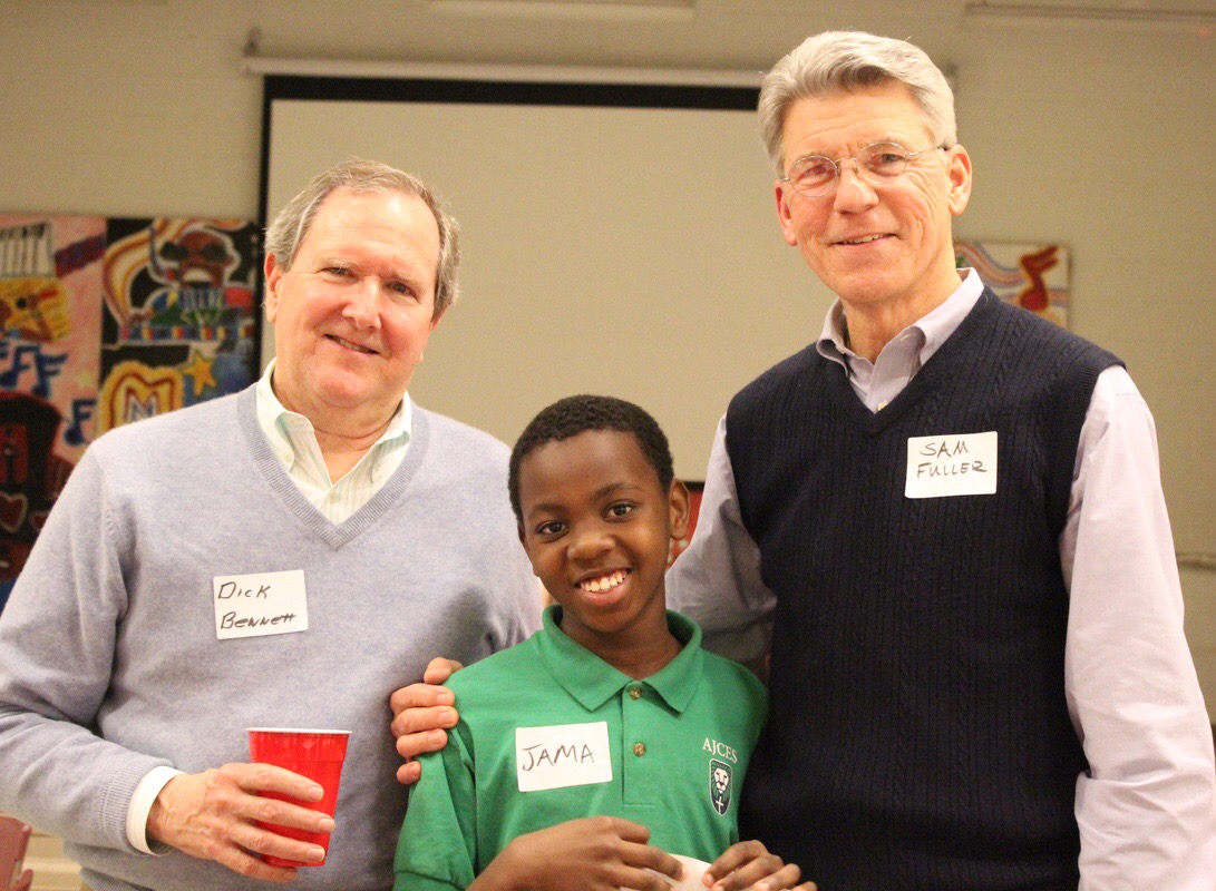 From left to right, Dick, Jama, and Dick’s co-mentor Sam.